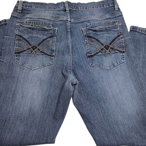 Rustic Blue Men's Distressed Embroidered Back Pocket Jeans